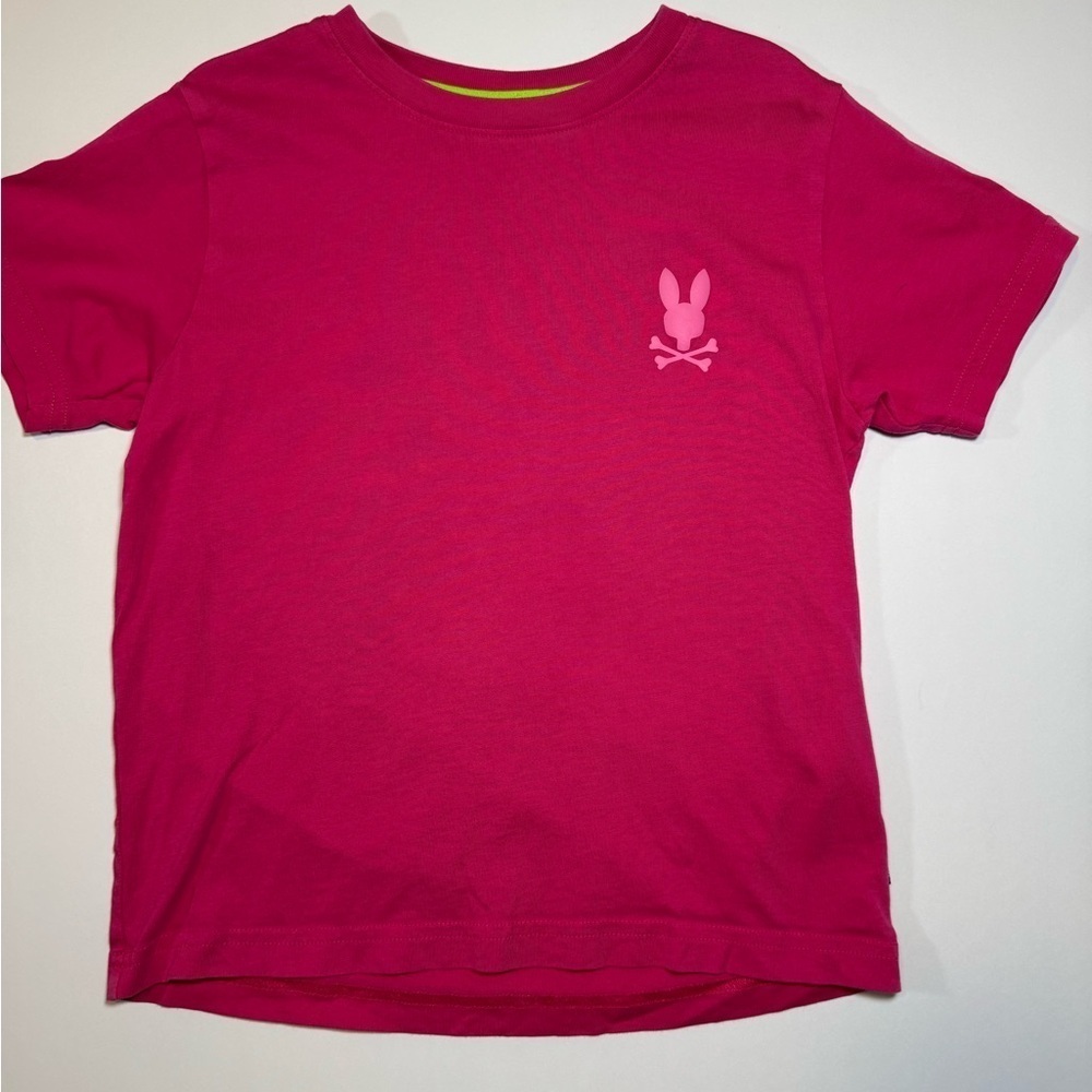 Psycho Bunny Kids Pink Logo T-Shirt Size Small (7-8)